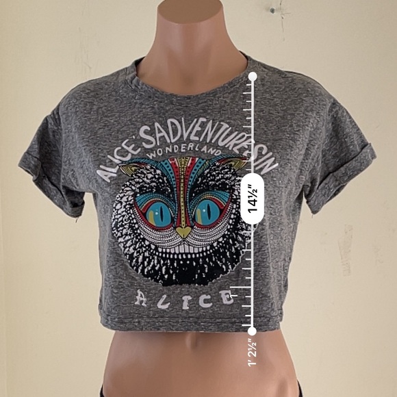 Choies Cheshire Cat Crop Top in Grey - Picture 10 of 10